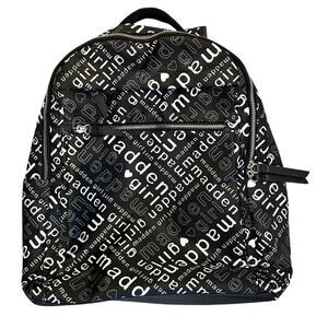 Madden Girl Backpack Black White Print